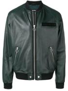 Diesel L-pins-a Leather Jacket - Green