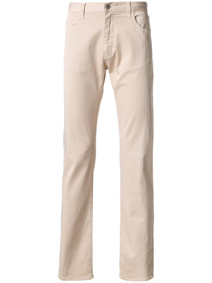 Emporio Armani Slim-fit Trousers - Neutrals