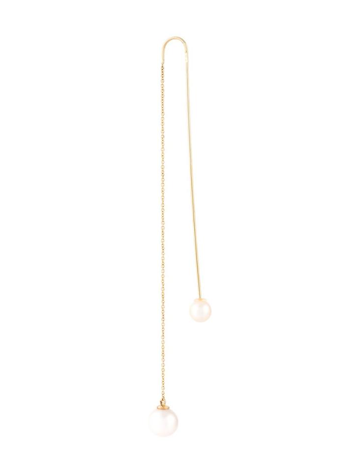 Delfina Delettrez 18kt Gold Fishing For Compliments Pearl Earring -