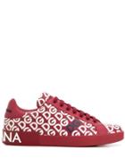 Dolce & Gabbana Dg Logo Portofino Sneakers - Red