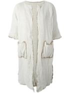Daniela Gregis - Shortsleeved Coat - Women - Wool - One Size, Nude/neutrals, Wool