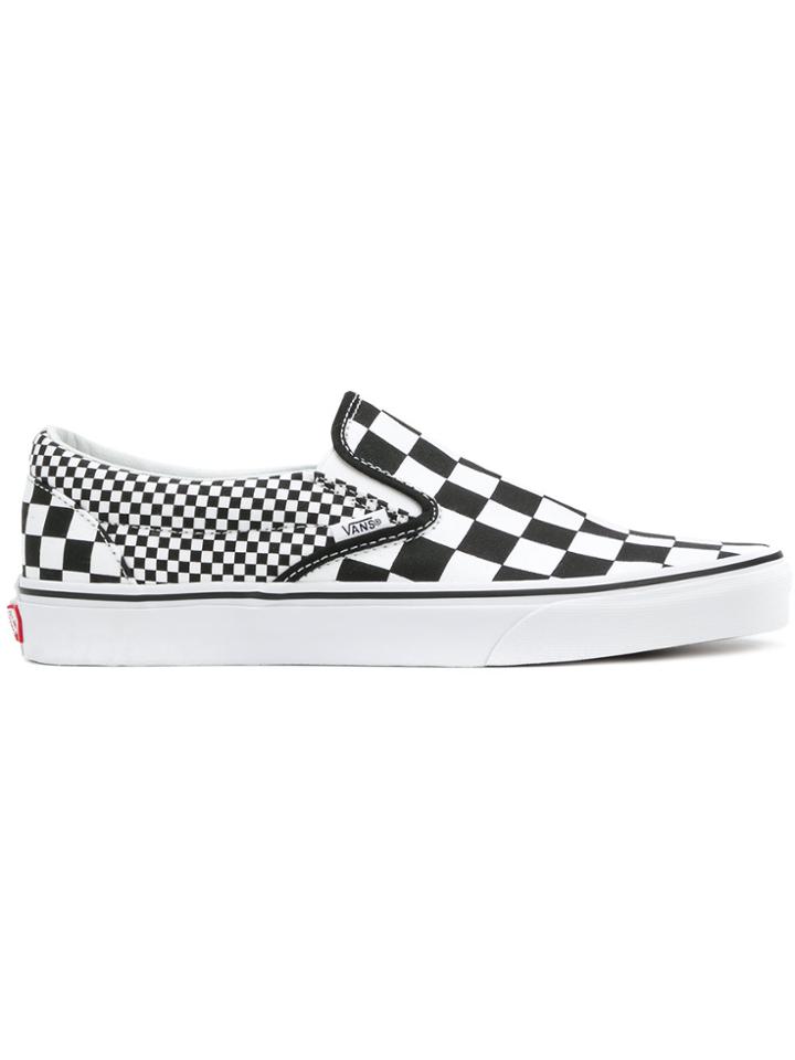 Vans Checkboard Slip-on Sneakers - Black