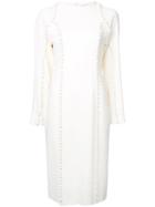 Donnah Mabel - Spheres Applique Dress - Women - Polyester/triacetate - 0, White, Polyester/triacetate