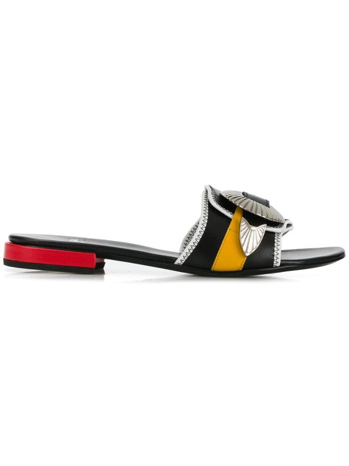 Toga Pulla Flat Slides - Black