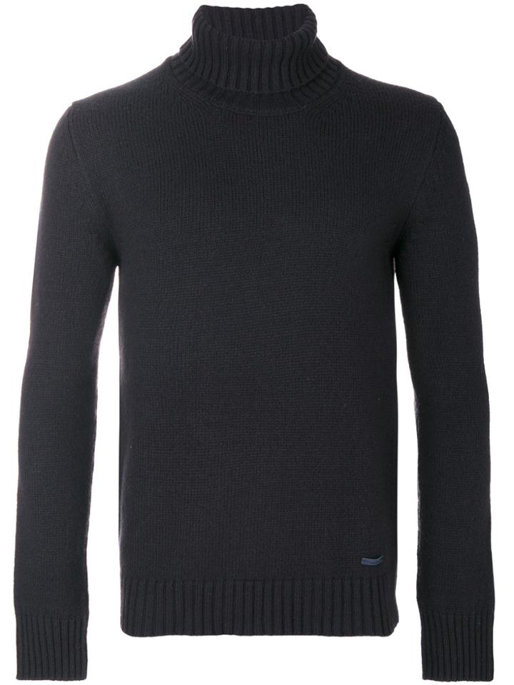 Woolrich Roll Neck Jumper - Blue