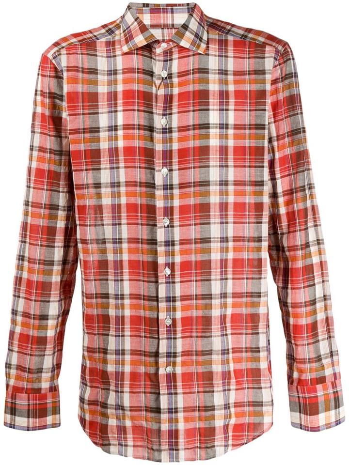 Etro Check Shirt - Red