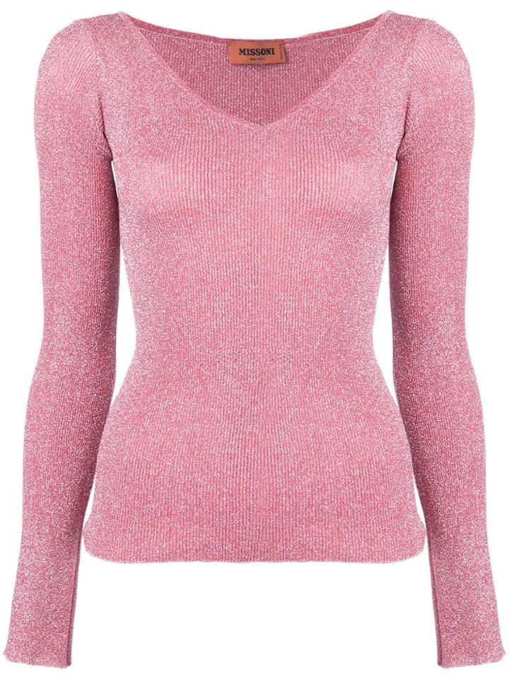 Missoni Glitter Knitted Jumper - Pink