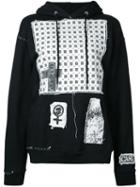 Patch Detailed Hoodie - Women - Cotton/polyester - S, Black, Cotton/polyester, Heikki Salonen