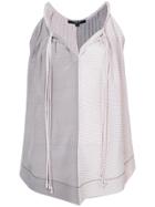 Derek Lam Two-tone V-neck Top - Nude & Neutrals