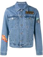 Kenzo Embroidered Patch Denim Jacket - Blue
