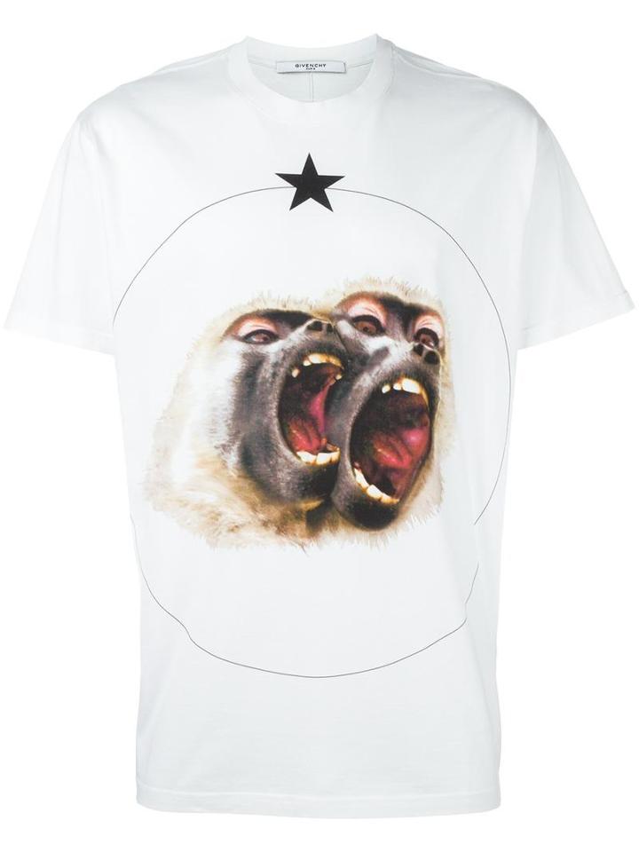 Givenchy Monkey Brothers Printed T-shirt, Men's, Size: Medium, White, Cotton