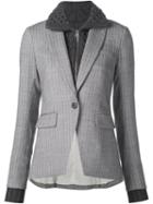 Veronica Beard 'dickey' Blazer, Women's, Size: 12, Grey, Polyester/spandex/elastane/virgin Wool