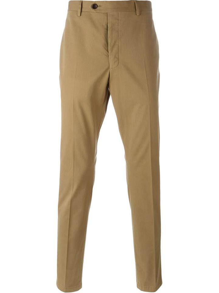 Al Duca D'aosta 1902 Straight Leg Chinos, Men's, Size: 50, Nude/neutrals, Cotton/spandex/elastane