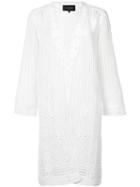 Knitted Cardi-coat - Women - Cotton - S, White, Cotton, Kobi Halperin
