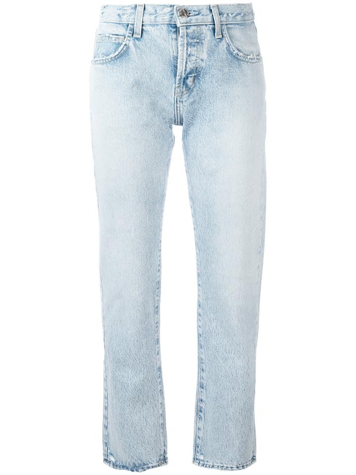 Current/elliott The Original Straight Jeans, Women's, Size: 25, Blue, Cotton