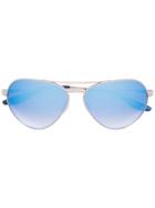 Barton Perreira Round Frame Sunglasses - Blue