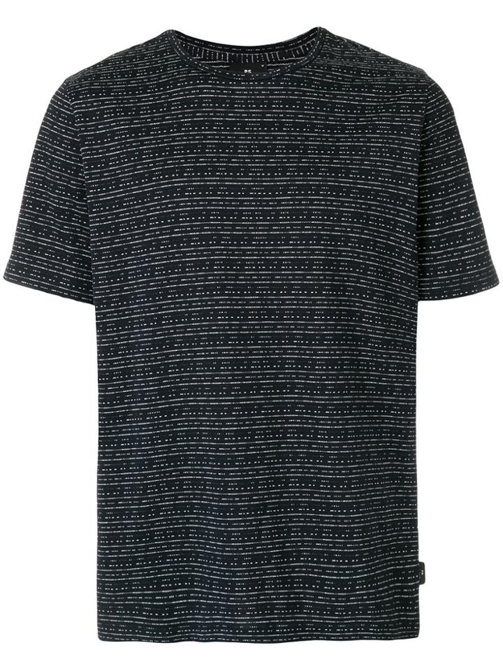 Ps By Paul Smith Dash-stripe T-shirt - Blue