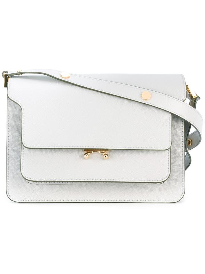Marni Medium Trunk Shoulder Bag, Women's, Nude/neutrals, Calf Leather