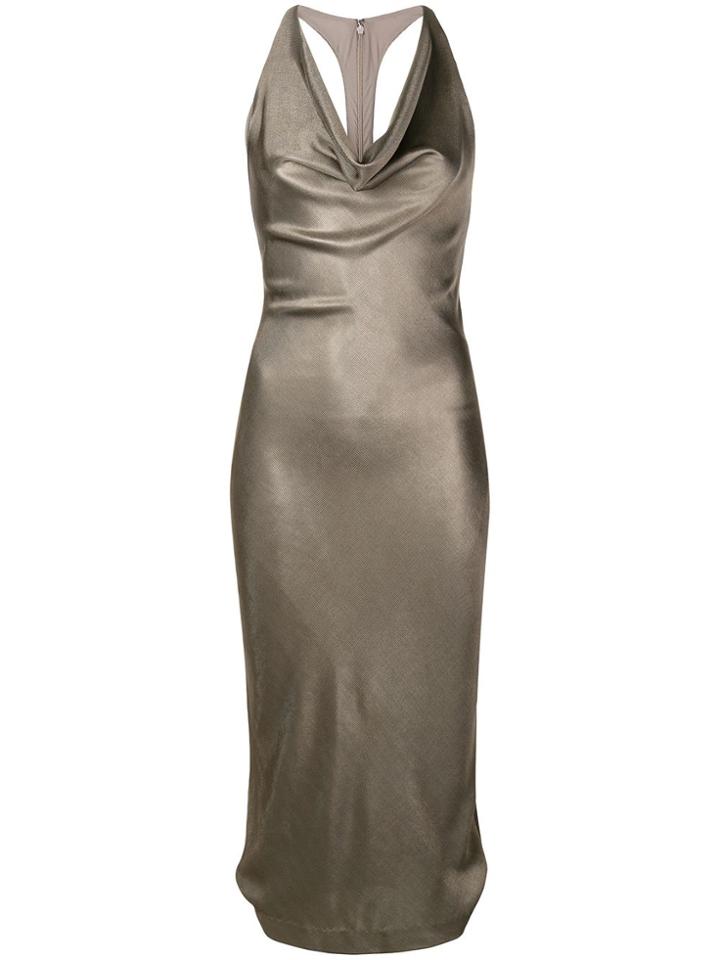 Cushnie Metallic Cocktail Dress - Brown