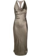 Cushnie Metallic Cocktail Dress - Brown