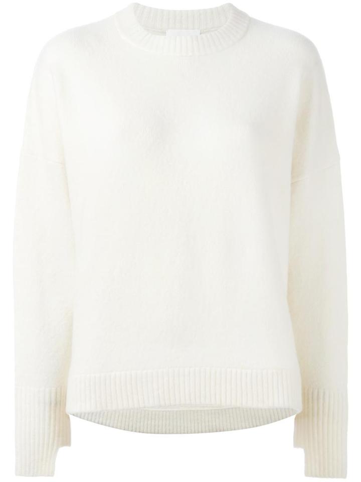 Dkny Crew Neck Jumper, Women's, Size: Medium, White, Nylon/spandex/elastane/wool
