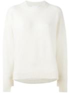 Dkny Crew Neck Jumper, Women's, Size: Medium, White, Nylon/spandex/elastane/wool