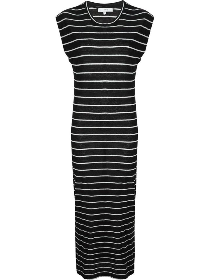 Iro Striped Dress, Women's, Size: Xs, Black, Linen/flax