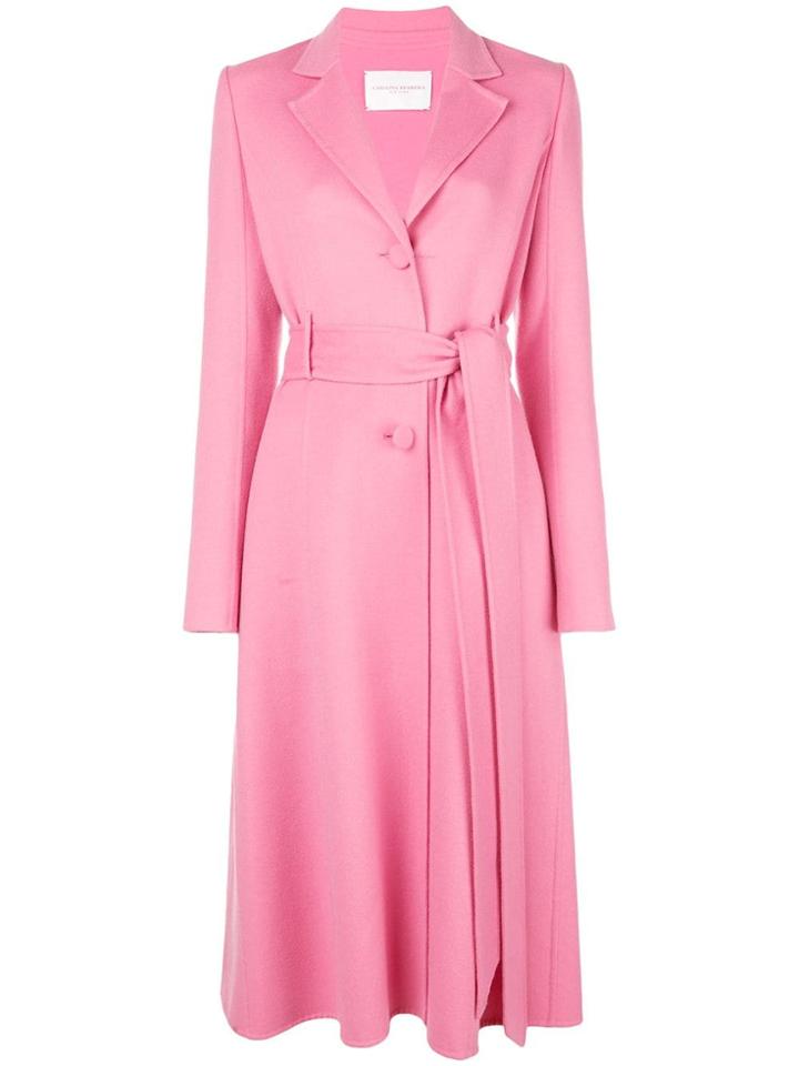 Carolina Herrera Belted Single-breasted Coat - Pink