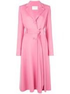 Carolina Herrera Belted Single-breasted Coat - Pink
