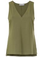 Mara Mac V-neck Top - Green
