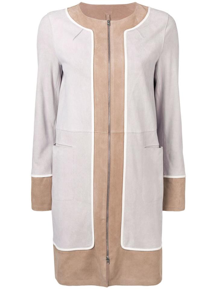 Herno Contrast Panels Coat - Neutrals