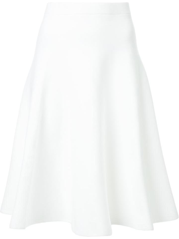 Le Ciel Bleu Flared Skirt, Women's, Size: 36, White, Polyester
