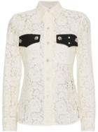 Calvin Klein 205w39nyc Lace Long Sleeve Shirt - Nude & Neutrals