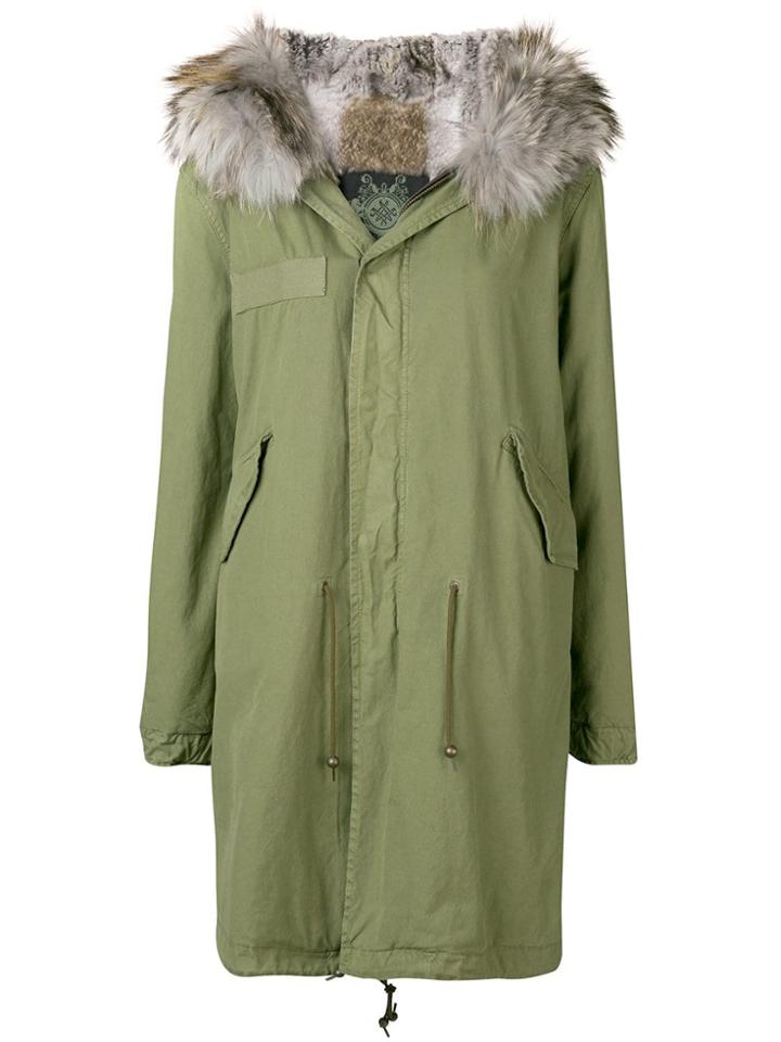 Mr & Mrs Italy Trimmed Hooded Parka - Green