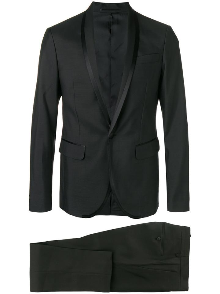 Dsquared2 Silk Trimmed Dinner Suit - Black