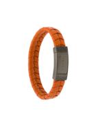Prada Braided Logo Bracelet - Yellow & Orange