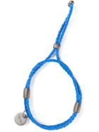 Bottega Veneta Braided Bracelet, Adult Unisex, Blue, Lamb Skin