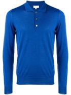 Brioni Long Sleeve Polo Shirt - Blue