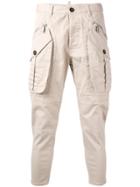 Dsquared2 Cropped Cargo Pants - Nude & Neutrals