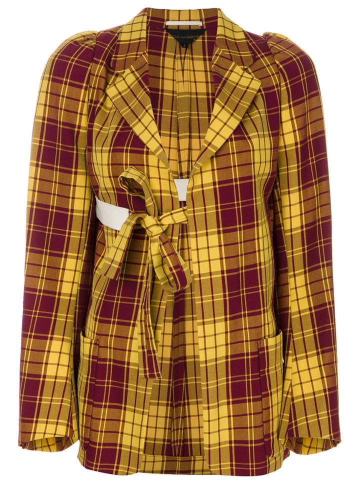 Comme Des Garçons Vintage Tartan Tied-up Blazer - Multicolour