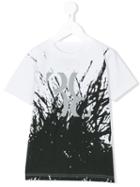 Billionaire Kids - Paint Splash T-shirt - Kids - Cotton - 4 Yrs, White