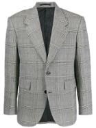 Versace Check Print Blazer Jacket - White