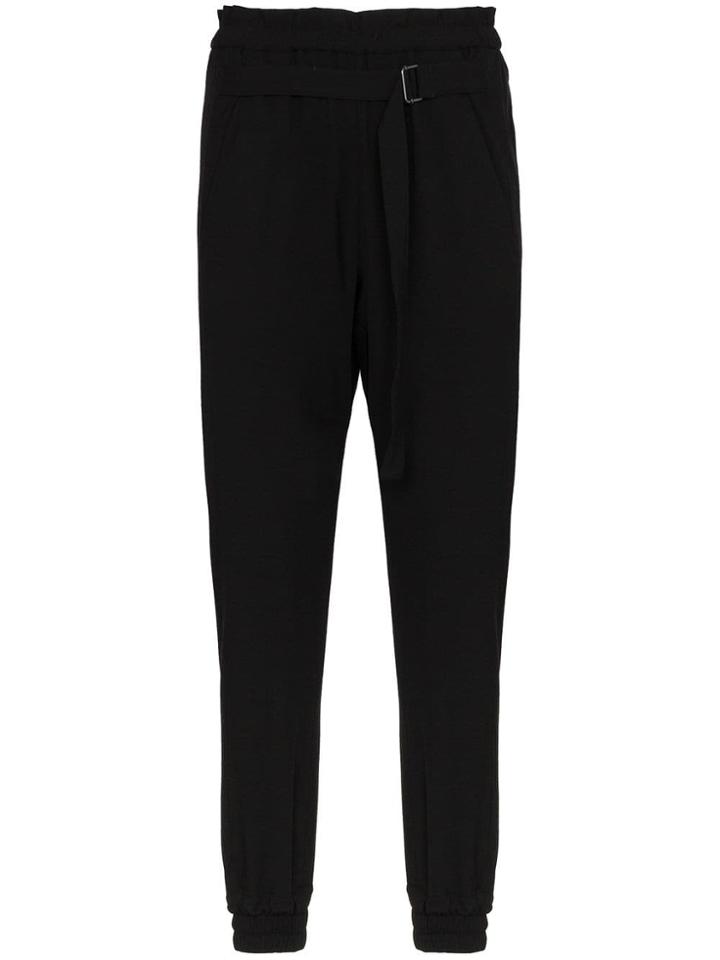 Ann Demeulemeester Tapered Cuff Wool Trousers - Black