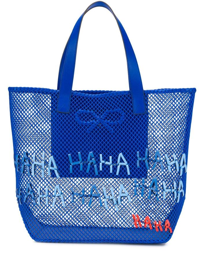 Anya Hindmarch Haha Weave Tote Bag - Blue
