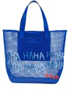 Anya Hindmarch Haha Weave Tote Bag - Blue