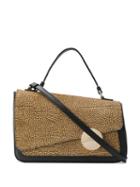 Borbonese Textured Panel Shoulder Bag - Black