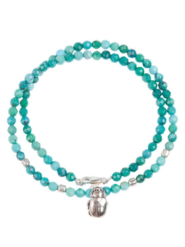 Catherine Michiels Scarab Beetle Beaded Necklace