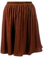 Mes Demoiselles High-waist Flared Mini Skirt - Brown