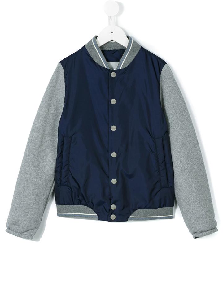 Herno Kids - Two-tone Bomber Jacket - Kids - Cotton/polyester - 8 Yrs, Blue