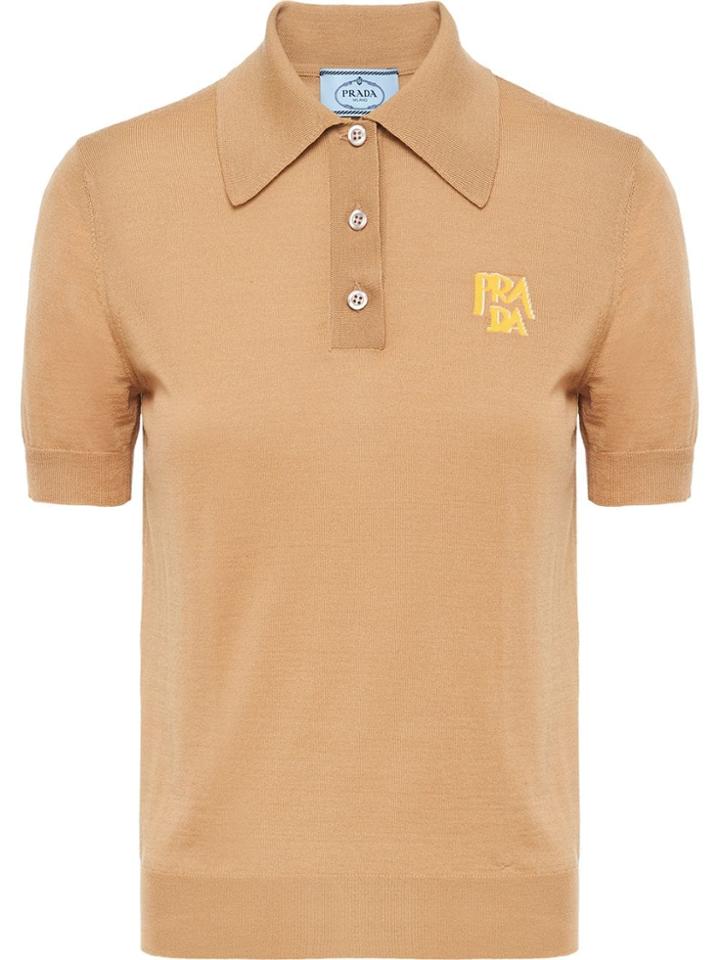Prada Logo Polo Shirt - Neutrals